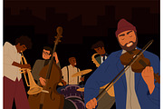 Musicians playing jazz in band set, a Person Illustration by Good Studio (Thumbnail 3 of 8)