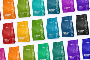 Food Bag Mockups Kraft/Matte Vers.