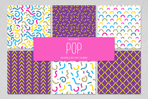 6 POP seamless patterns