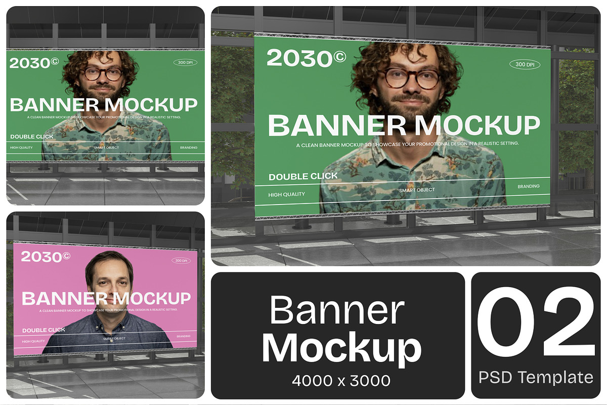 Banner Mockup, an Advertising Mockup by Permadi Creative (Photo 1 of 5)