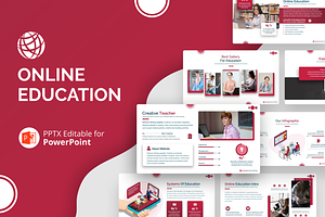 Online Education PowerPoint Template, a Presentation Template by Premast