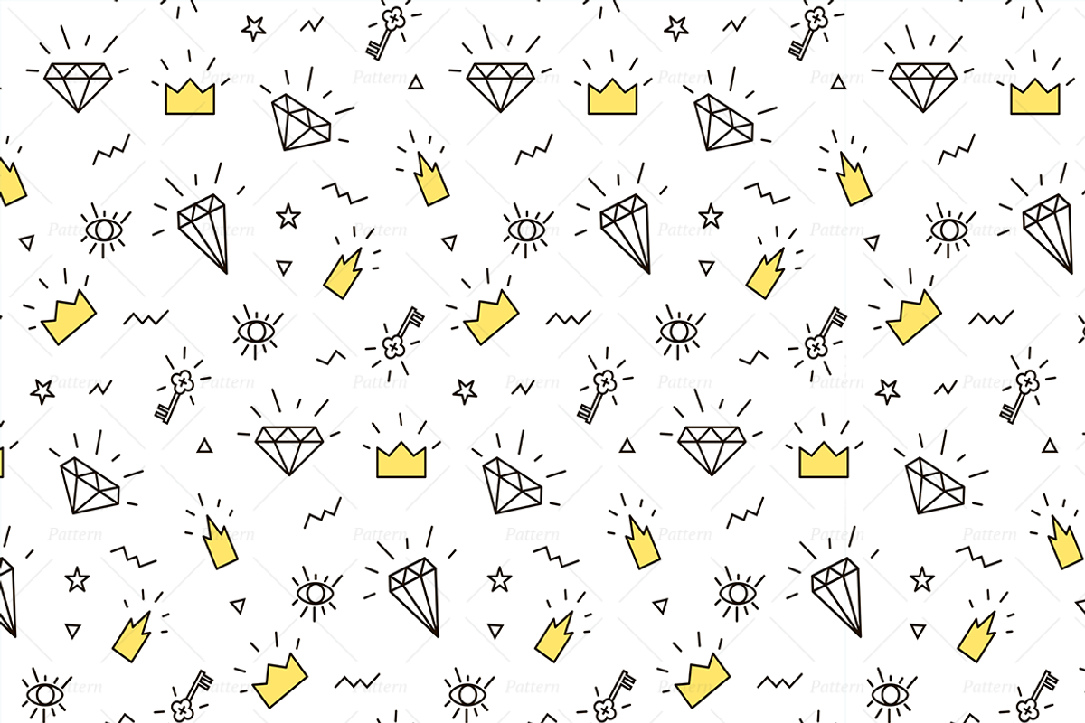 Pattern of crowns diamonds, a Pattern Graphic by Fay_Francevna (Photo 2 of 2)