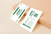 Green Theme Stylish Business Card, a Business Card Template by Vitoria's Collection (Thumbnail 2 of 3)