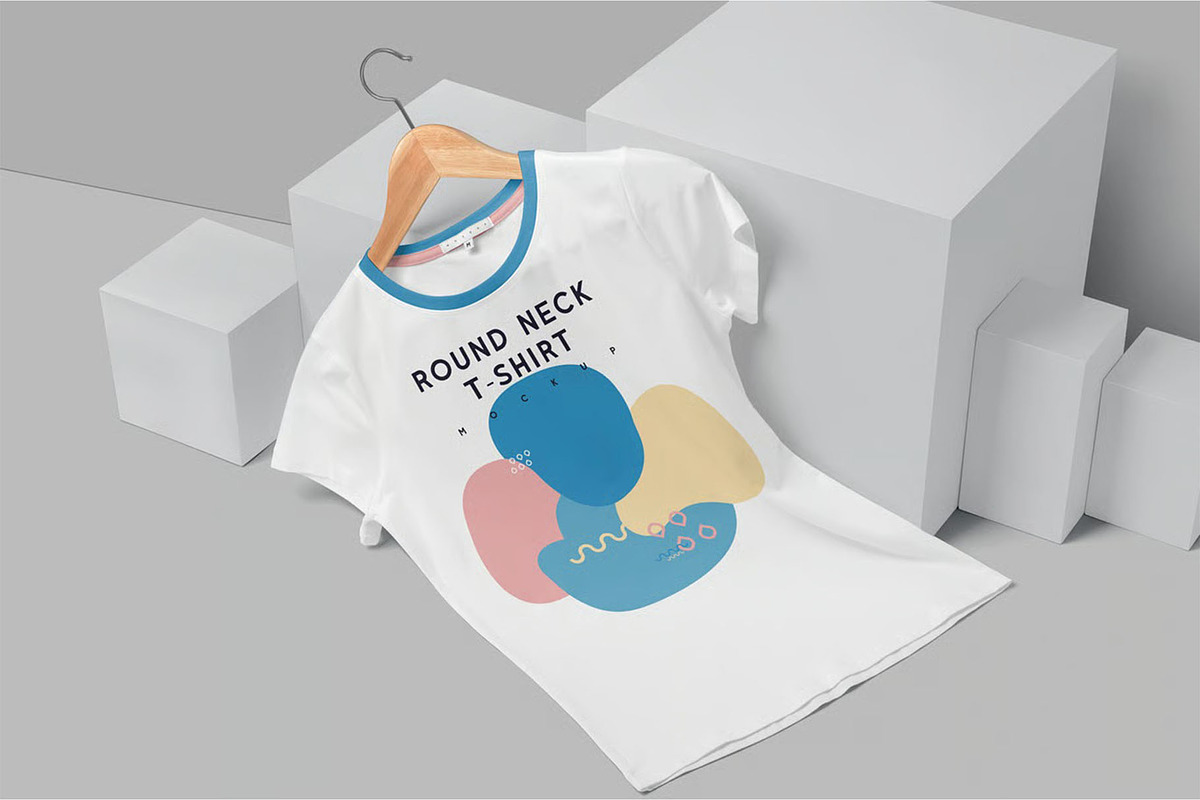 Round Neck Half Sleeve TShirt Mockup, a Shirt Mockup by megostudi0 (Photo 6 of 7)
