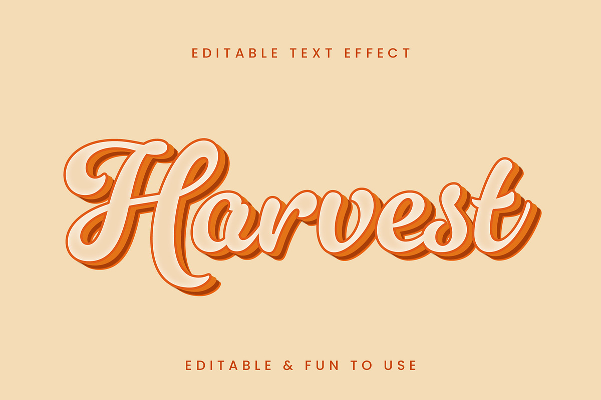 3D Script Retro Text Effect