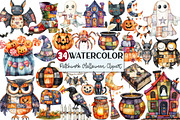 Patchwork Style Halloween Clipart, an Illustration by Rose Art (Thumbnail 1 of 7)
