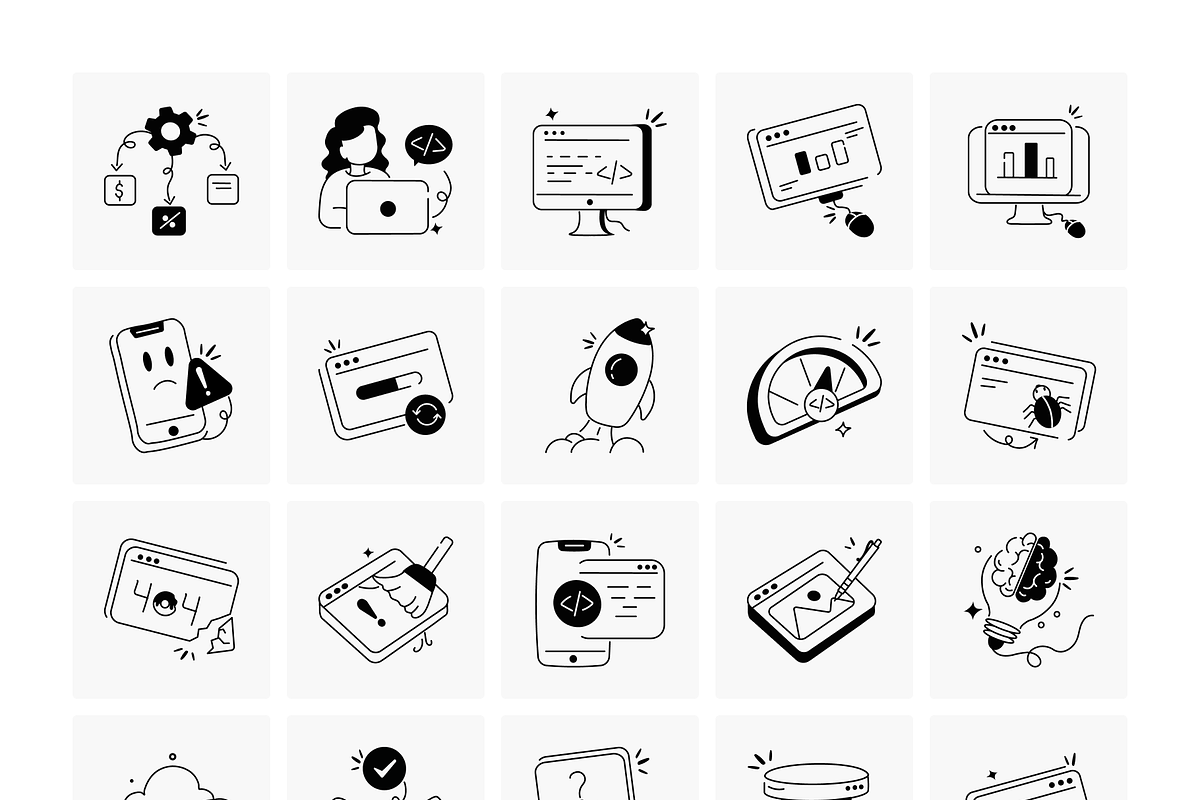 Animated Development Icons