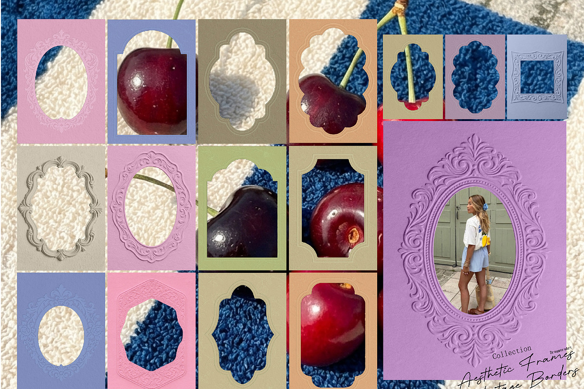 Embossed Paper Aesthetic Frames, an Object Graphic by DreamoraArt (Photo 7 of 12)
