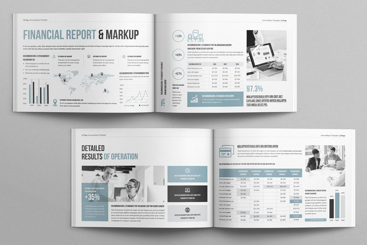 Annual Report Template Landscape, a Brochure Template by E-Type (Photo 5 of 13)