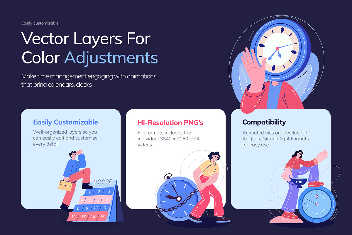 Animated Time Management, a Finance Illustration by Creative Stall (Photo 2 of 5)