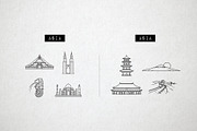 36 Monument Landmark Icons - Travel, an Outline Icon by Hatch Design Workshop (Thumbnail 6 of 9)