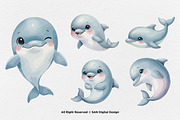 15 Bundle Watercolor Dolphin Fish, an Animal Illustration by Morspective (Thumbnail 5 of 8)