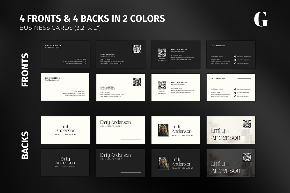 Real Estate Business Cards Canva, a Business Card Template by Meraki Templates (Photo 6 of 9)