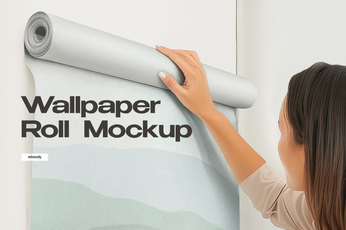 Wallpaper Roll Mockup, a Mockup by rebrandy (Photo 1 of 8)