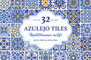Azulejo Mediterranean Patterns, a Pattern Graphic by Vector beauty (Thumbnail 1 of 7)