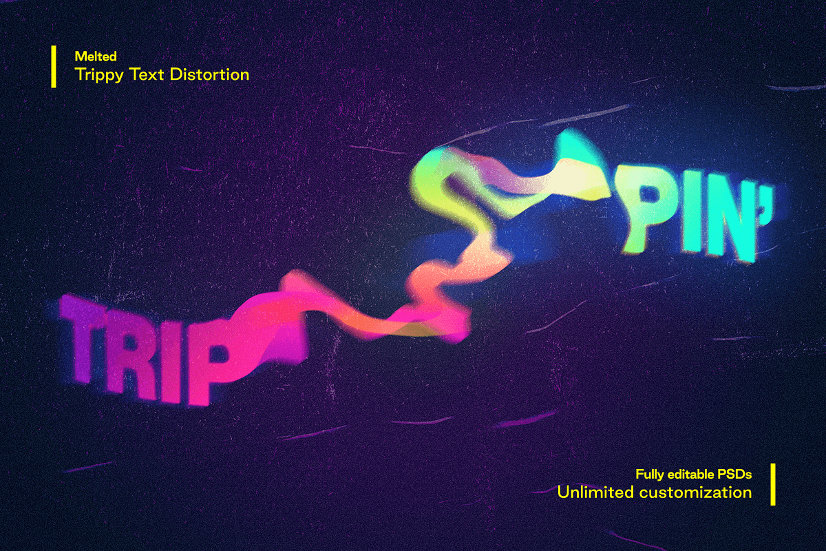 Melted - Trippy Text Distortions, a Texture Graphic by Studio 2am