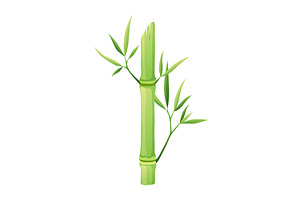 Bamboo green stalk, icon. Stem, an Object Illustration by Things for designers