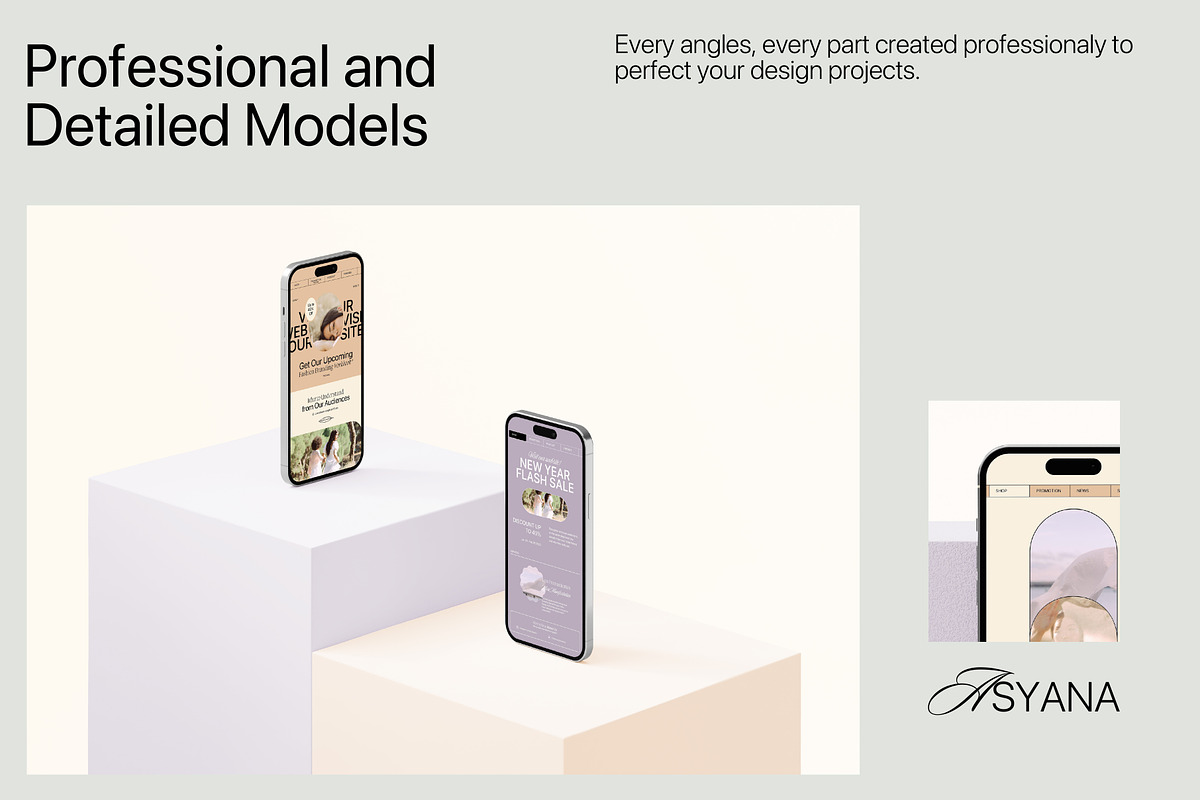 Asyana - Minimal Mockup Bundle, a Device Mockup by Creavora (Photo 2 of 8)