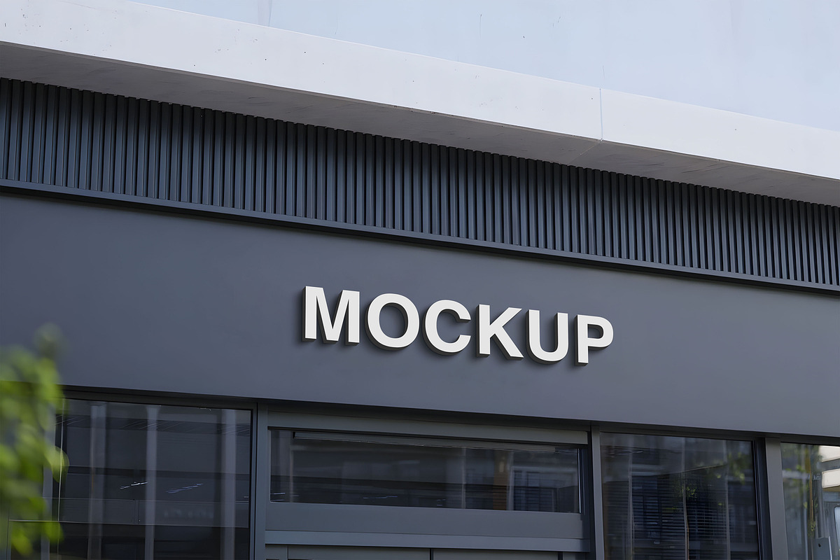 Logo Mockup Facade Sign, a Mockup by GenesisCreativeCo (Photo 2 of 3)