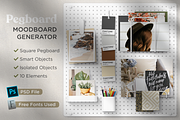 Pegboard - Moodboard Scene Generator, a Cups & Container Mockup by Telllu & Friends (Thumbnail 1 of 4)