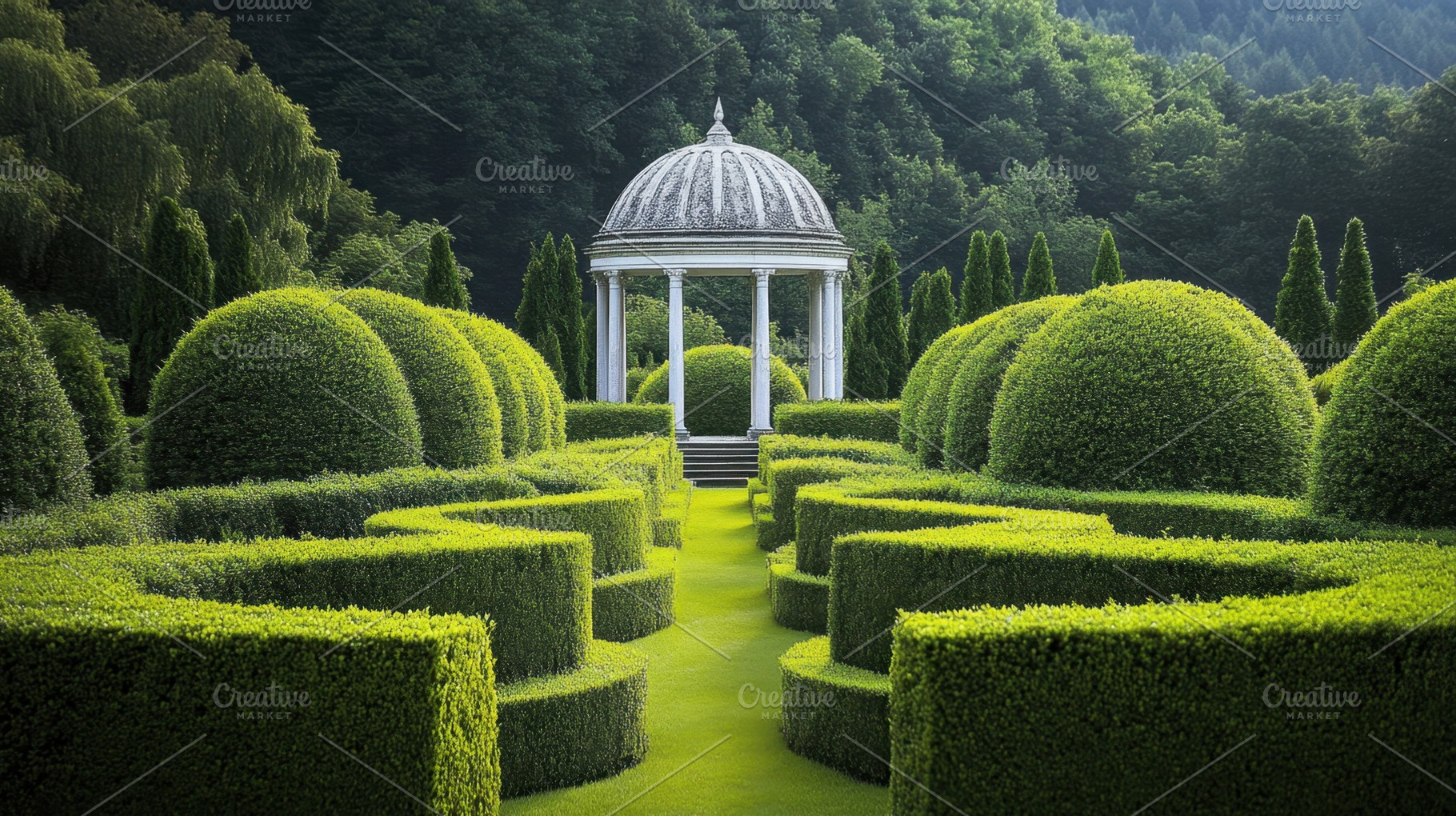 Lovely garden with gazebo, a Photo by Beautiful things