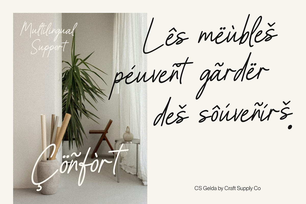 CS Gelda – Modern Script Font, a Script Font by Craft Supply Co. (Photo 7 of 8)