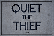 Quiet the Thief - Thin, a Serif Font by TypeKatsu (Thumbnail 1 of 3)
