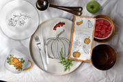 Autumn Pumpkins Hand Drawn Graphics, a Food Illustration by Olya Haifisch (Thumbnail 2 of 9)