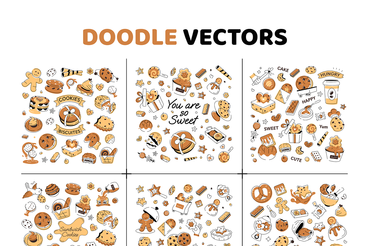 Biscuits Doodle Set, a Duotone Icon by Vectors Market (Photo 7 of 12)