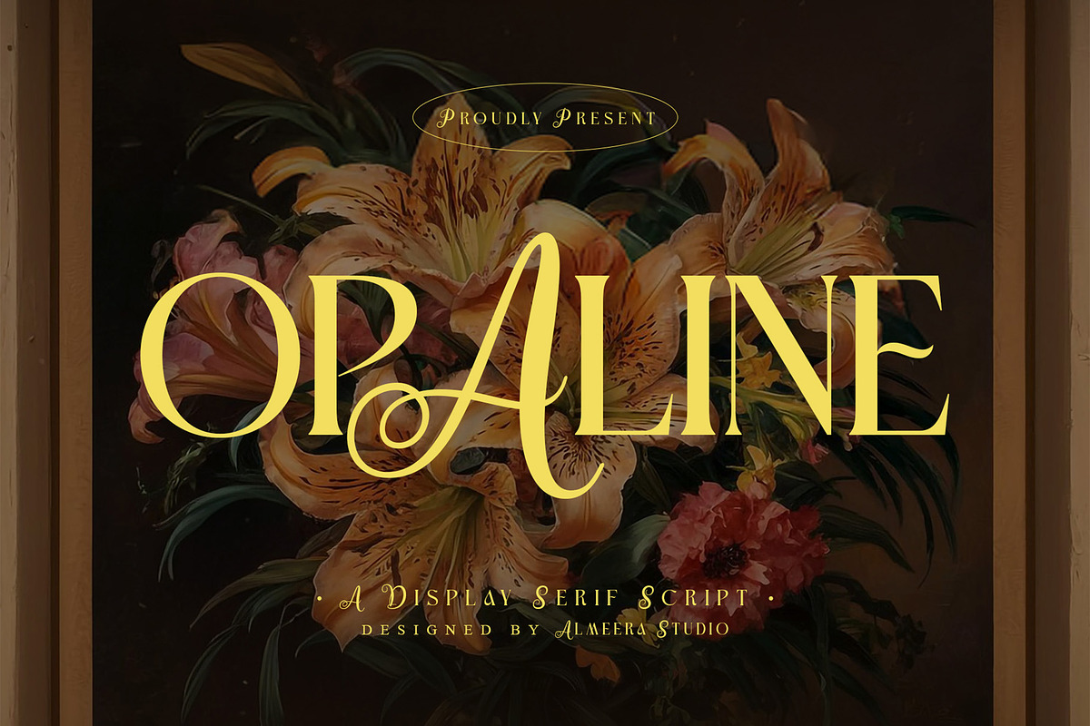 Opaline – Display Serif Script, a Font by Almeera Std (Photo 1 of 10)