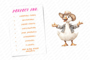 Watercolor Silly Goose Clipart, an Illustration by Watercolor design (Thumbnail 12 of 12)