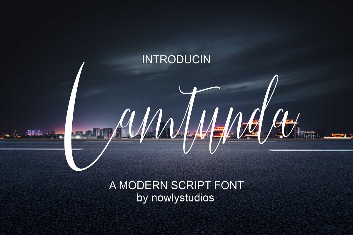 Lamtunda Script, a Script Font by Nowlystudios (Photo 1 of 7)