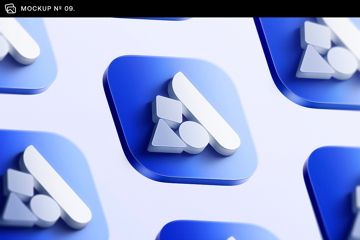 3D App Icon Logo Mockups - 12 Scenes, a Product Mockup by Asylab (Photo 18 of 22)