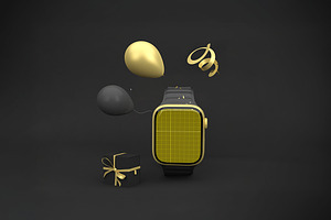Apple Watch Black Friday Mockup, a Wearable Device Mockup by Qaleb Studio