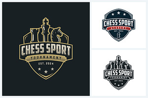 Chess logo sport design template, a Branding & Logo Template by jundio studio