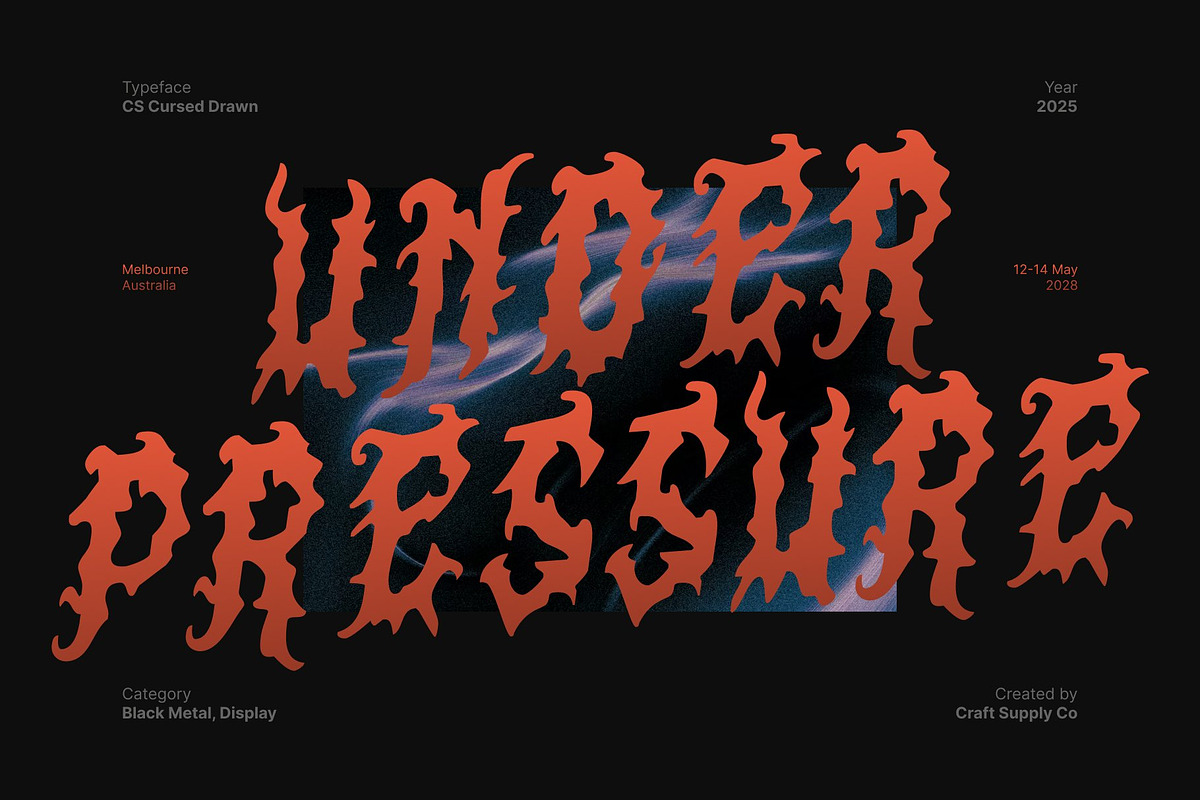 CS Cursed Drawn, a Blackletter Font by Craft Supply Co. (Photo 6 of 8)