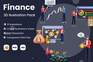 Financial 3D Illustration Pack
