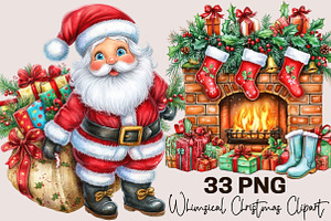 Whimsical Christmas Clipart PNG Bun