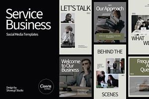 Service Business Social Media Kit, a Social Media Template by ShowUp! Studio