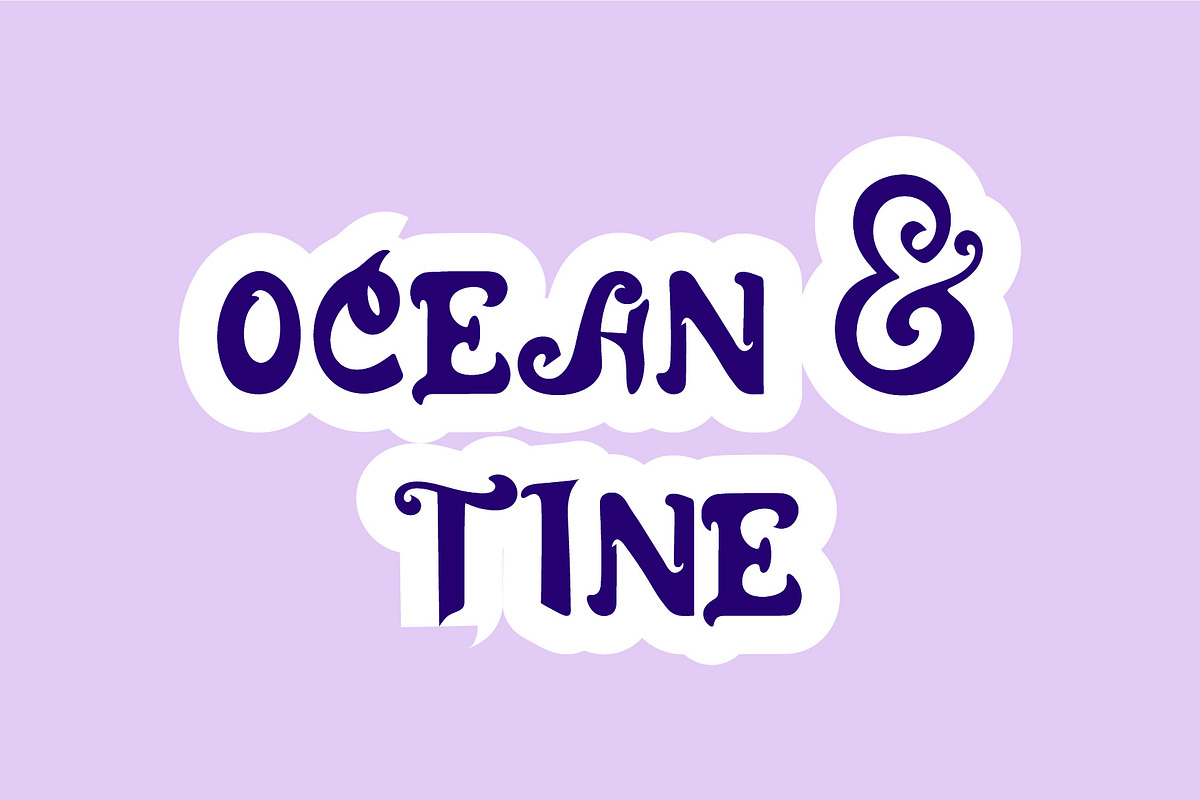 Ocean and Tine - Handwritten Font, a Script Font by Fonteca