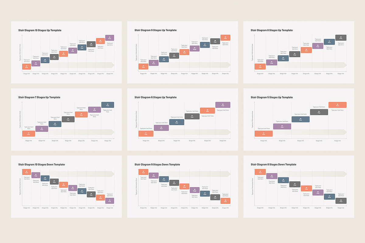 Stair Diagram Template Google Slides, a Presentation Template by HiSlide.io (Photo 3 of 7)
