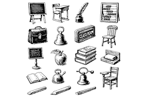Classroom Illustration Set, an Object Graphic by RT Studio