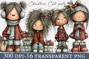 Christmas Cute girls Clipart, an Illustration by Designworld (Thumbnail 1 of 6)