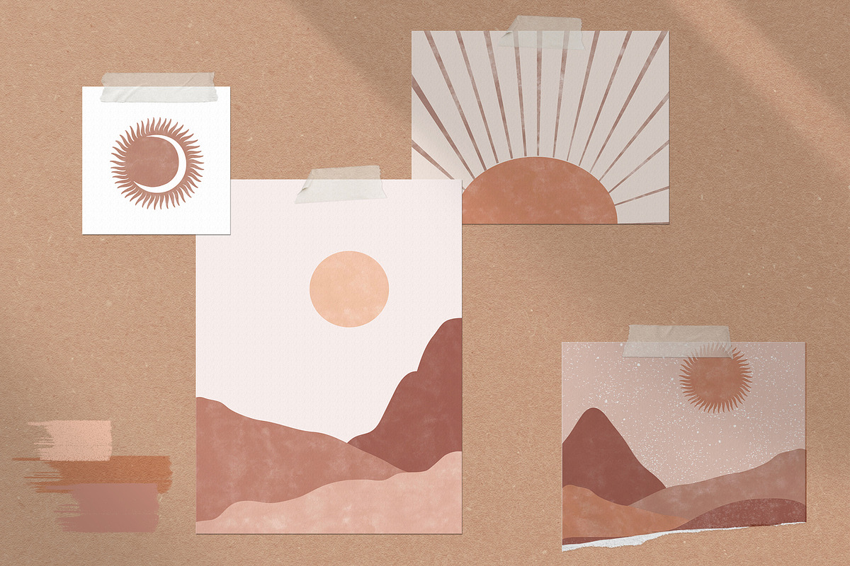 Boho Landscape Art Creator Photoshop, a Texture Illustration by The Gypsy Goddess (Photo 12 of 13)