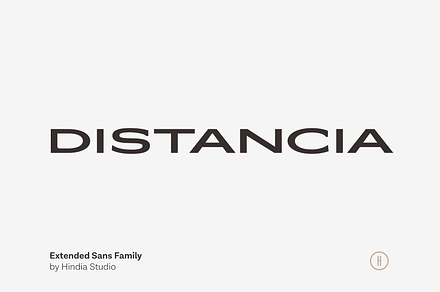 Distancia - Extended Sans Family, a Sans Serif Font by Hindia Studio