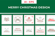 Merry Christmas Design, a Decorative Illustration by Lakhan1998 (Thumbnail 1 of 6)
