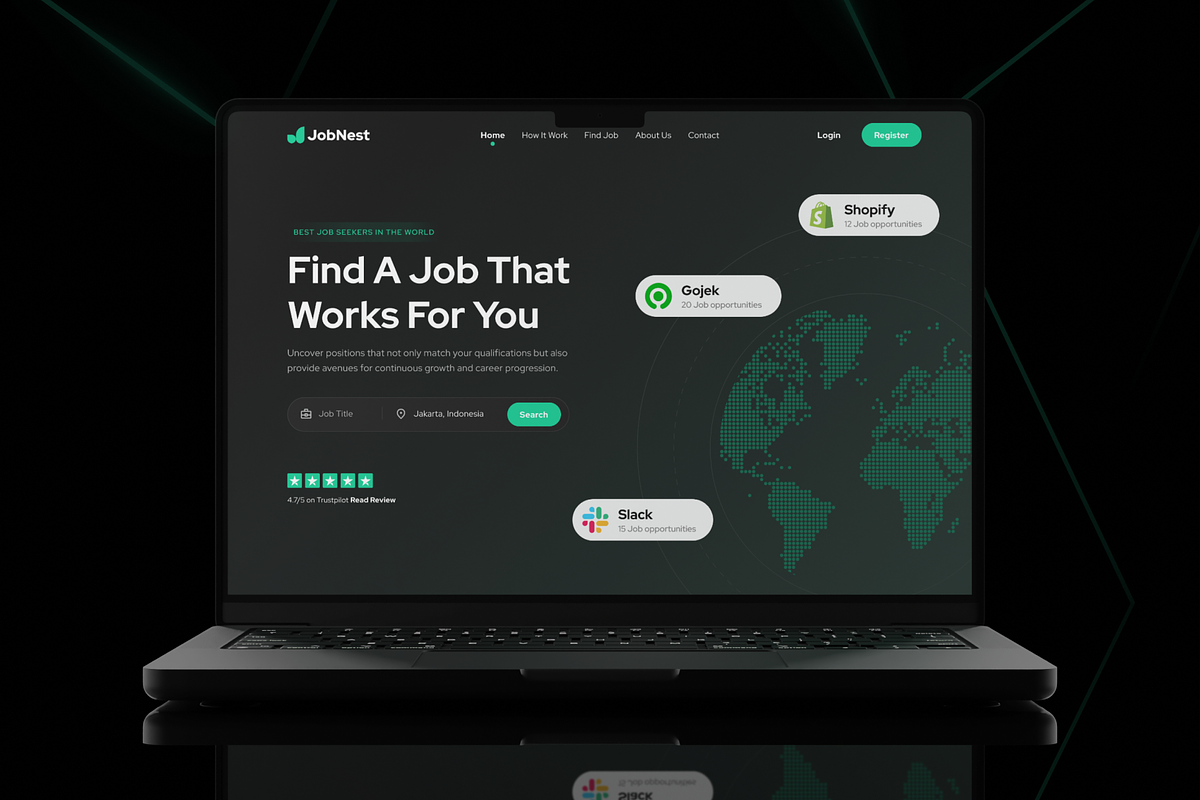 Jobnest - Framer Template, a Landing Page Template by Agensip Design Agency (Photo 3 of 8)