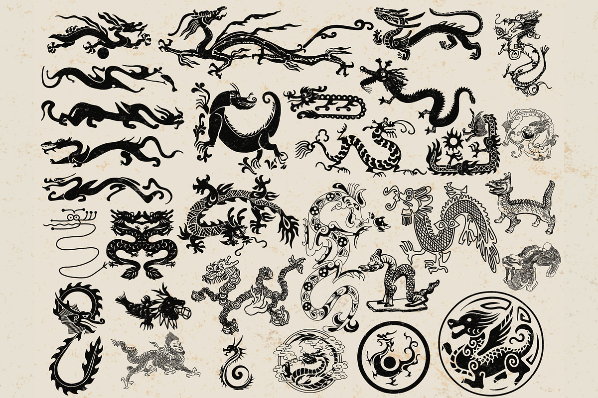 Dragon stamps for Procreate, a Brush Add-On by TheWhiteCatLab (Photo 9 of 9)