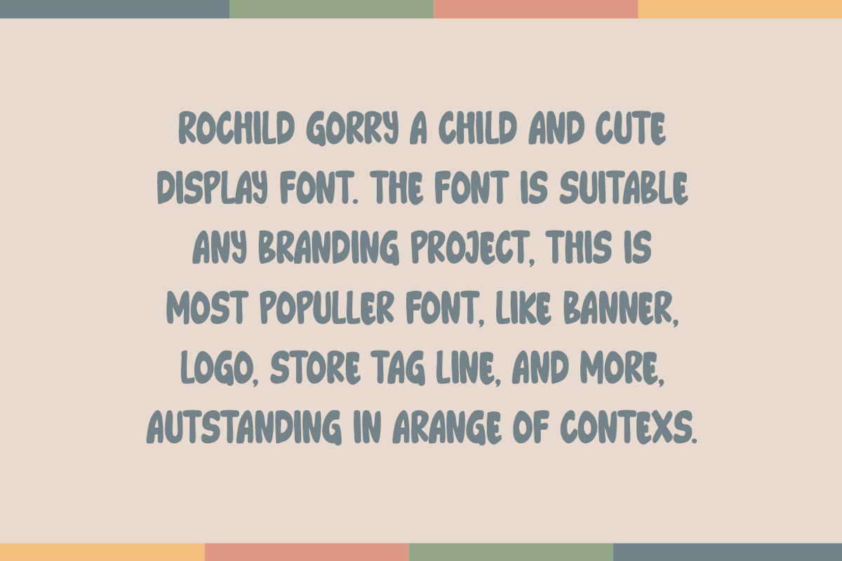 Rochild - Kids Font, a Sans Serif Font by Iqsiart Studio (Photo 5 of 6)