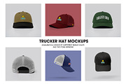 TRUCKER HAT MOCKUPS, a Hat Mockup by made_by_nope (Thumbnail 1 of 6)